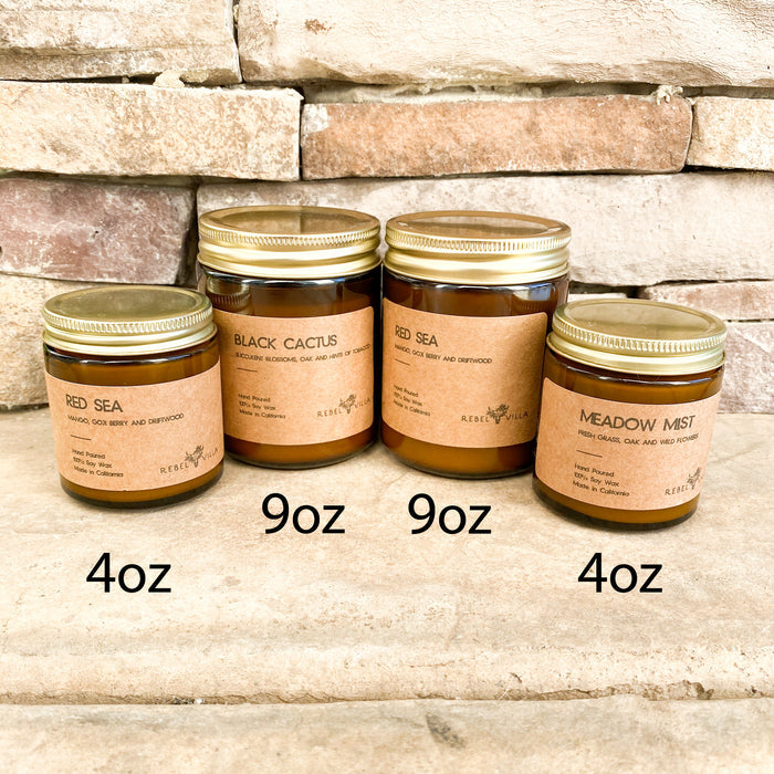 9 oz Soy Candle - Choose Your Scent - Rebel Villa
