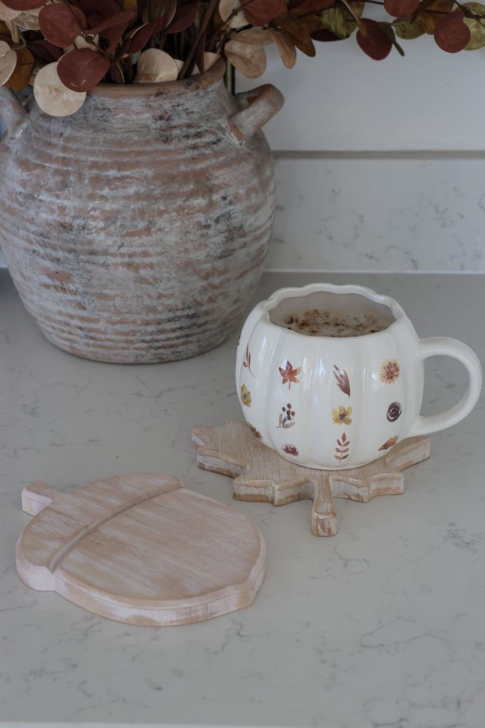 Acorn Leaf Wooden Coasters