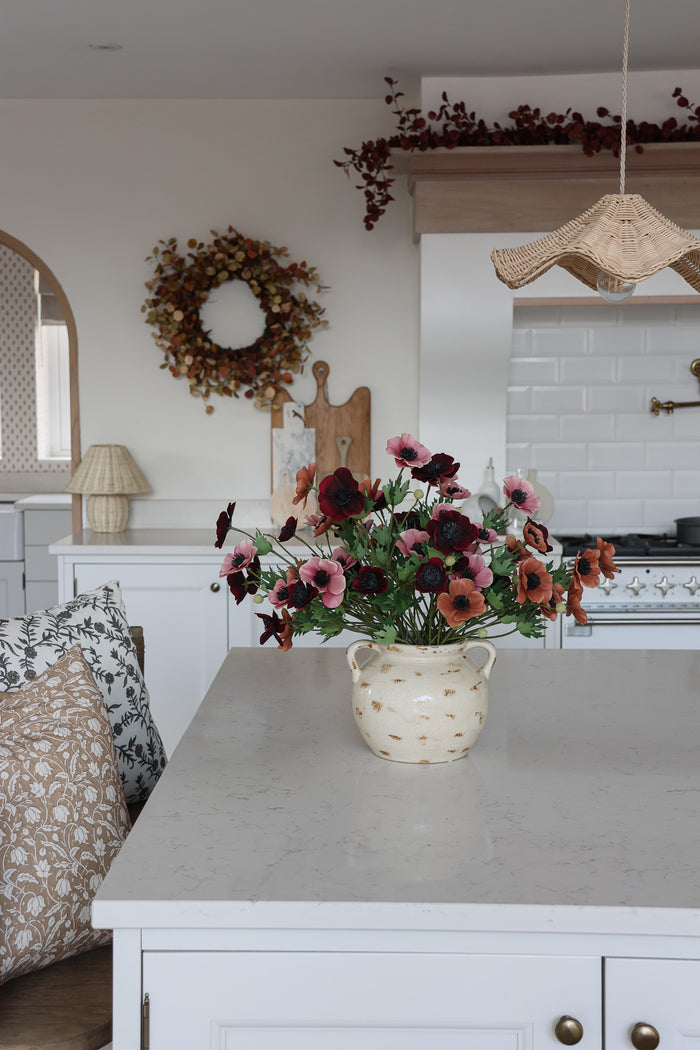 Aged Cream Ceramic Vase