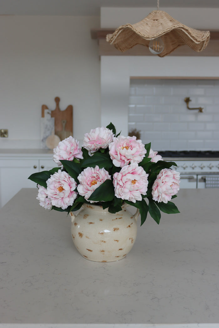 Aged Cream Ceramic Vase