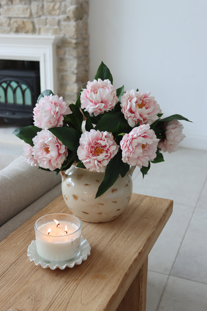 Aged Cream Ceramic Vase