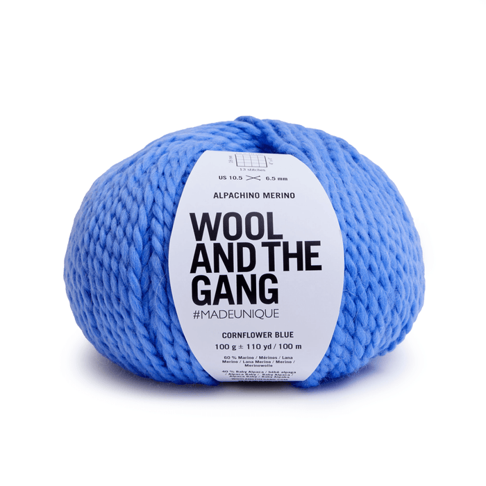 Wool And The Gang Alpachino Merino - Cornflower Blue 604565314789 | Yarn at Michigan Fine Yarns