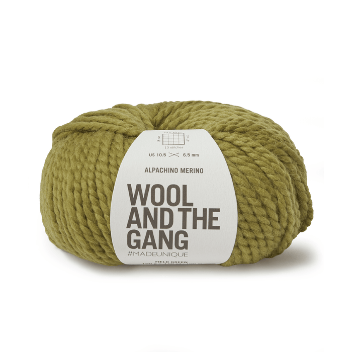 Wool And The Gang Alpachino Merino - Field Green 5056341321620 | Yarn at Michigan Fine Yarns