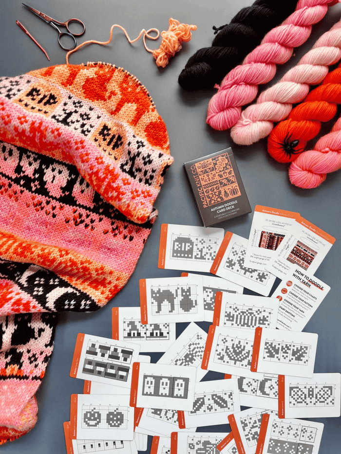 Pacific Knit Co. Autumn Doodle Card Deck -  | Patterns at Michigan Fine Yarns