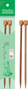 ChiaoGoo Bamboo 9" Single Point Needles-Patina at Michigan Fine Yarns