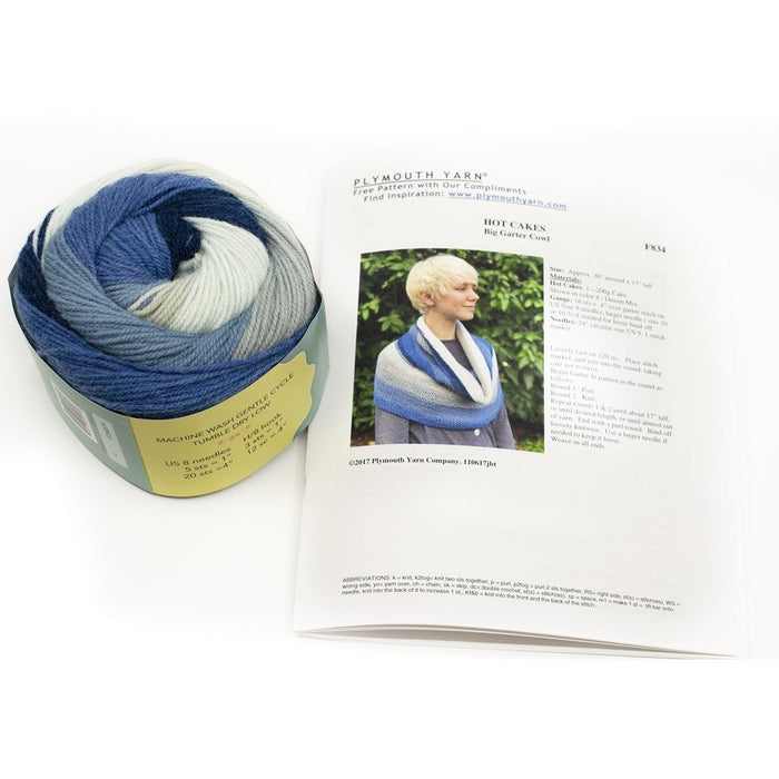 Plymouth Yarns Big Garter Cowl - Hot Cakes Kit at Michigan Fine Yarns
