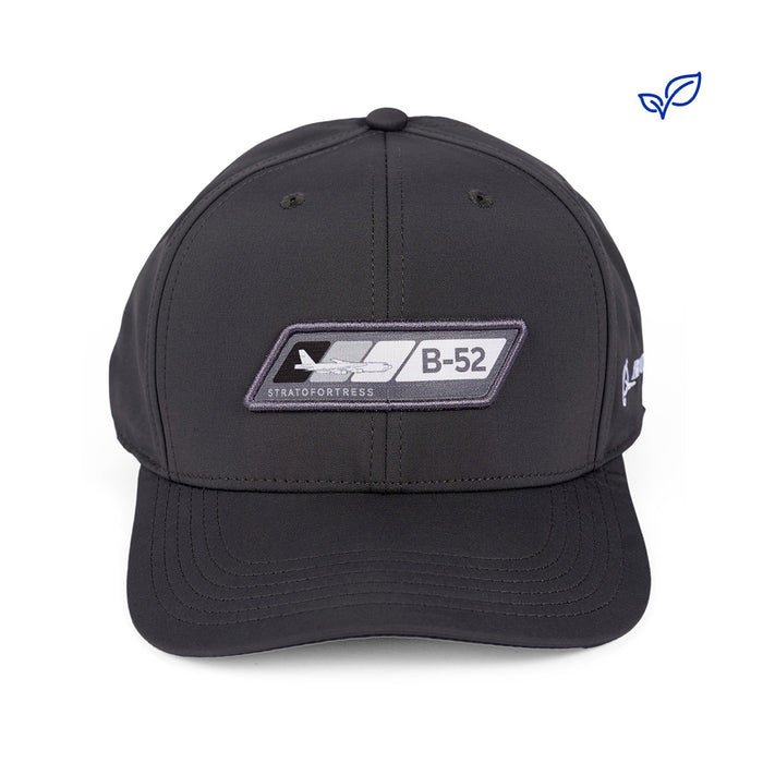 Product image of the hat in grey with the B-52 Velocity graphic patch on the center.