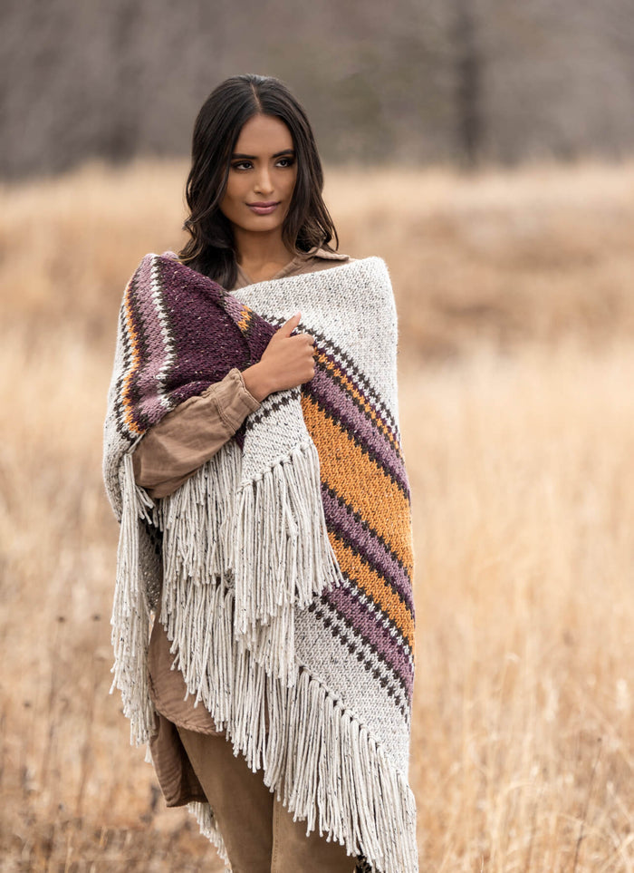 Blue Sky Fibers Brentwood Throw Kit -Original Colorway | Kits at Michigan Fine Yarns