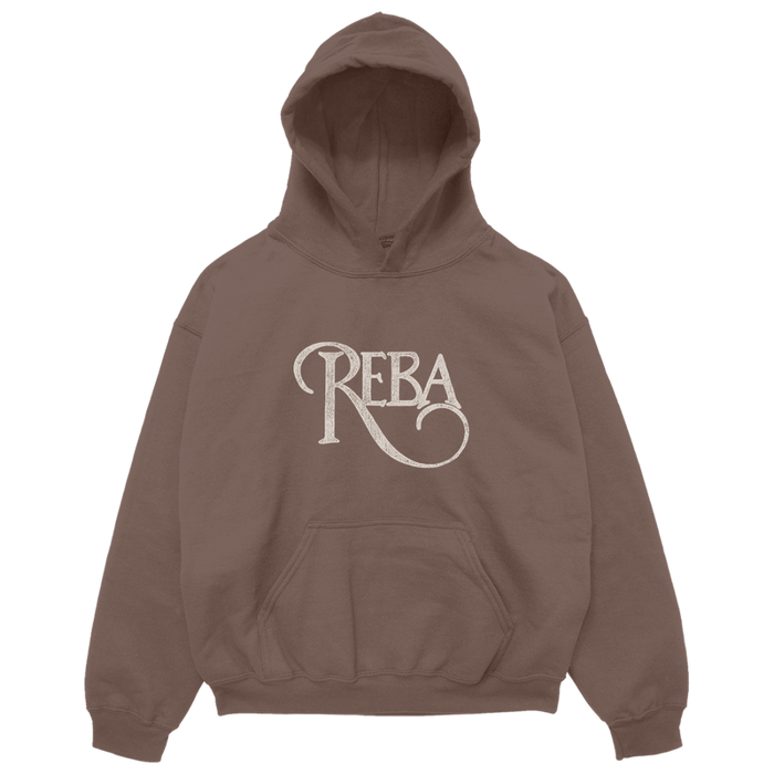 Brown Vintage Logo Photo Hoodie Front