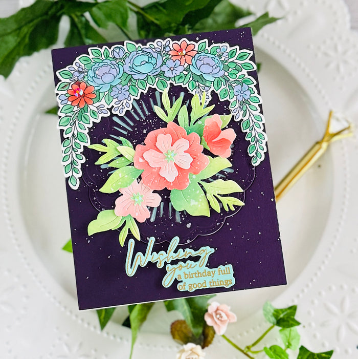 Celebrate in Blooms stencil