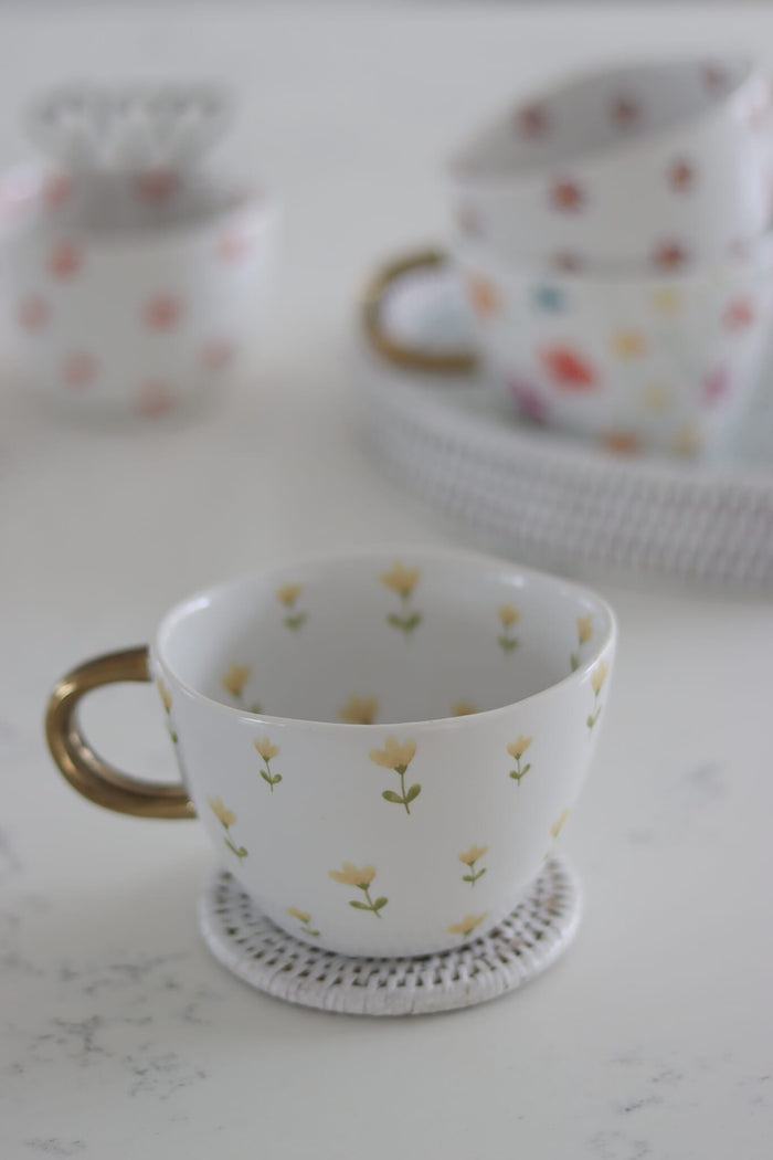 Ceramic Flower Mug- Early Autumn