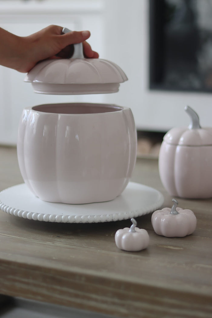 Ceramic Pumpkin Jar - Bundle/Light Pink