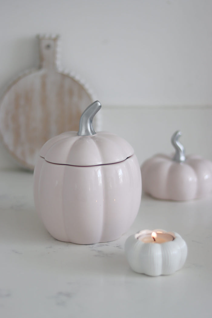 Ceramic Pumpkin Jar - Bundle/Light Pink