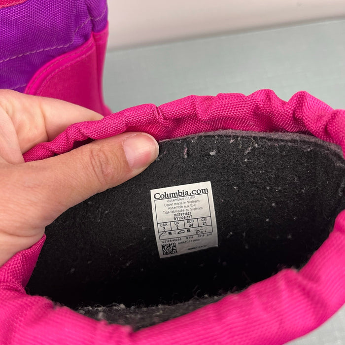 Columbia Children Powderbug Plus II Winter Snow Boots Haute Pink 3