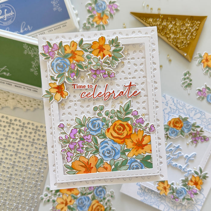 Cozy Blooms stamp