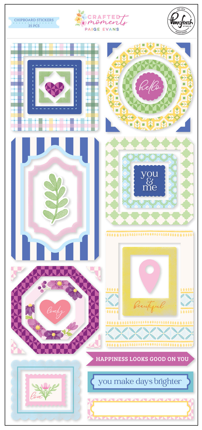 Crafted Moments: Chipboard Stickers