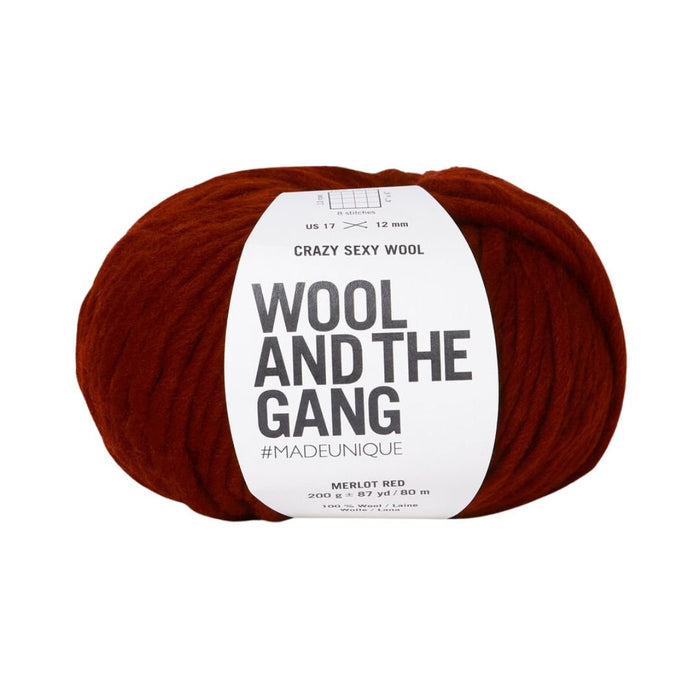 Wool And The Gang Crazy Sexy Wool - Merlot Red | Yarn at Michigan Fine Yarns