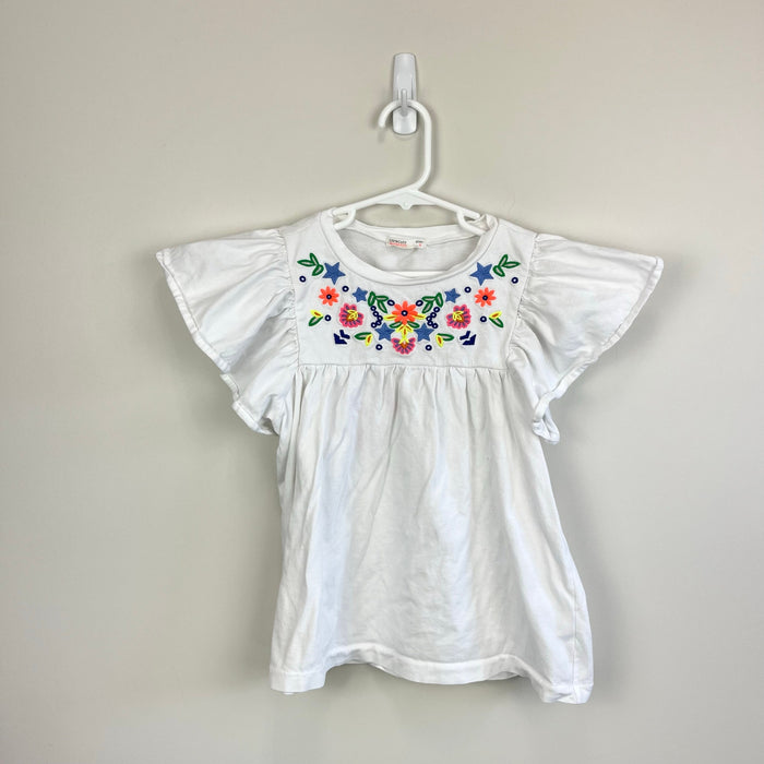 Crewcuts Everyday Embroidered Flutter Sleeve Top 8