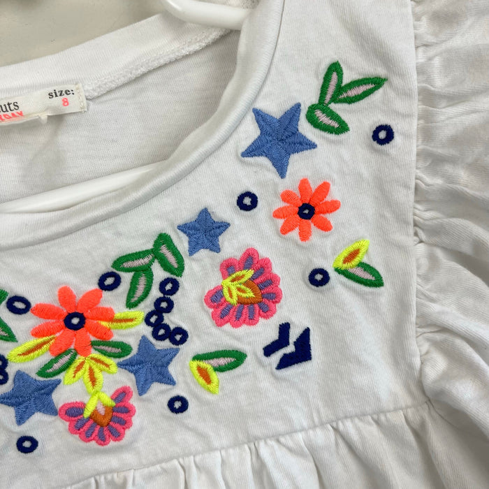 Crewcuts Everyday Embroidered Flutter Sleeve Top 8