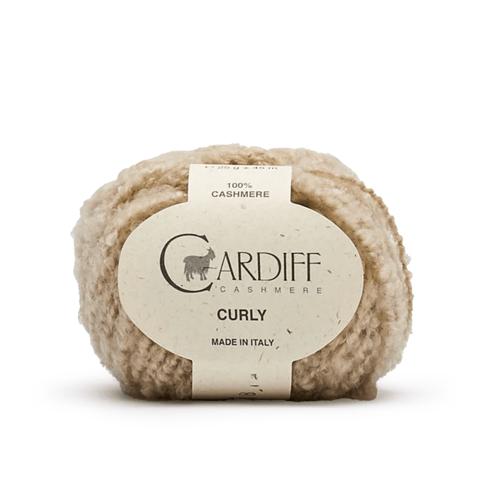 Cardiff Cashmere Curly - 102 - Cream  | Yarn at Michigan Fine Yarns