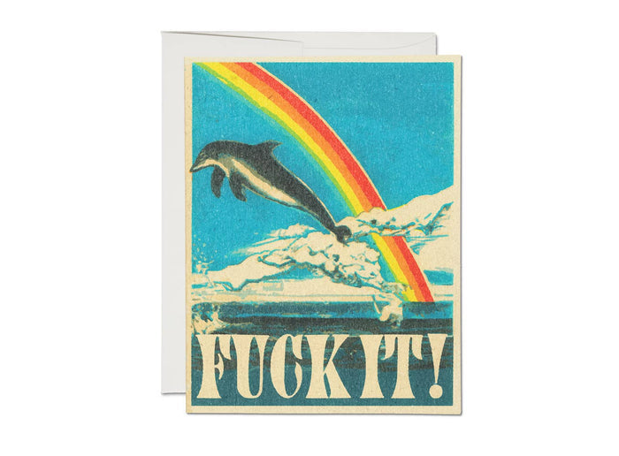 Dolphin encouragement greeting card - Rebel Villa