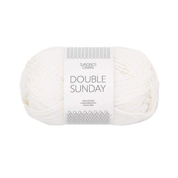 Sandnes Garn Double Sunday - 1001 - White 7039560070669 | Yarn at Michigan Fine Yarns