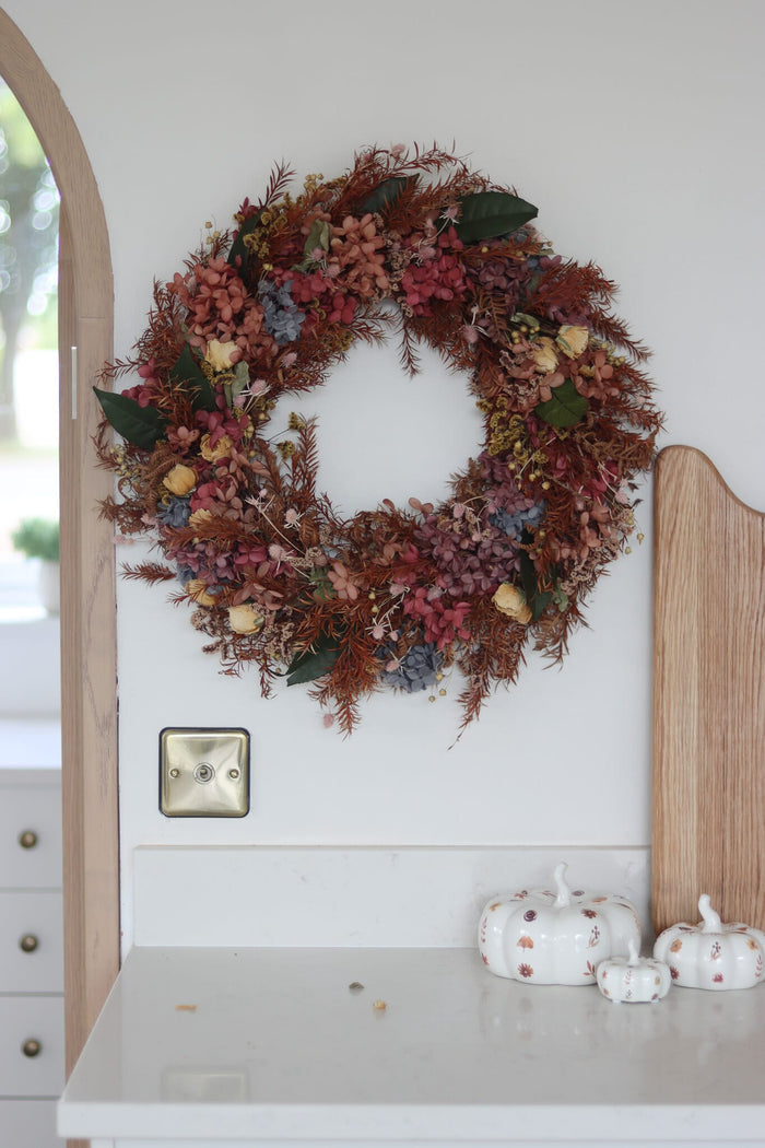 Dried Wreath - Autumn Wildflower