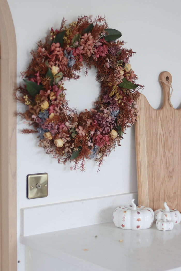 Dried Wreath - Autumn Wildflower