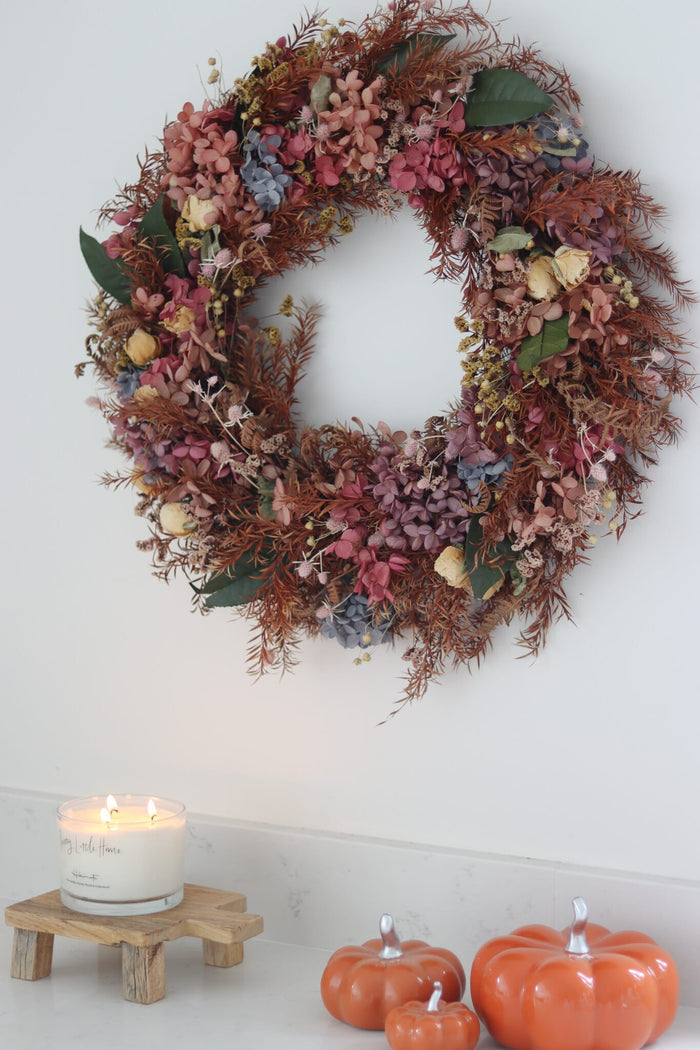 Dried Wreath - Autumn Wildflower