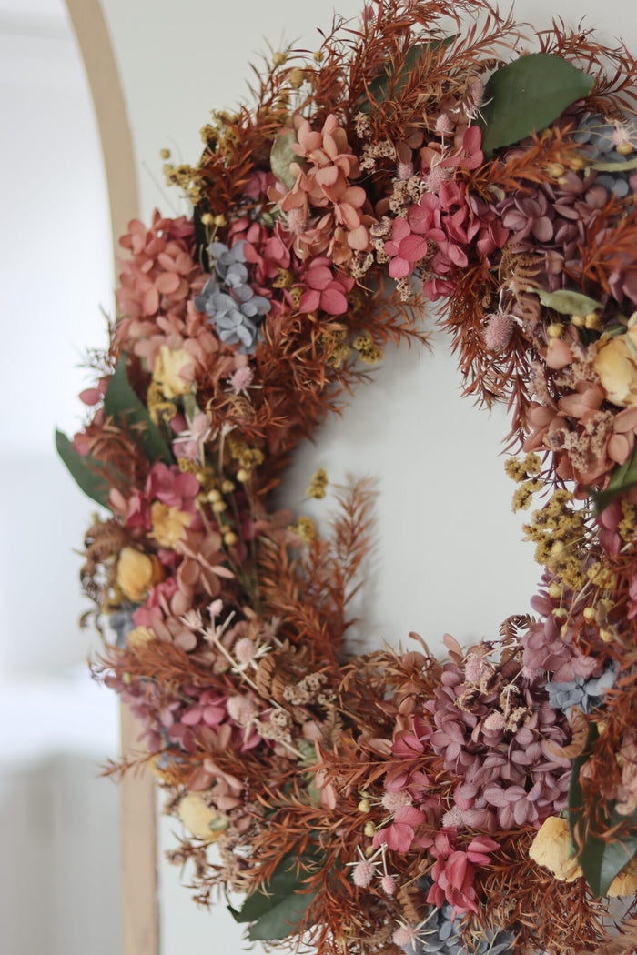 Dried Wreath - Autumn Wildflower