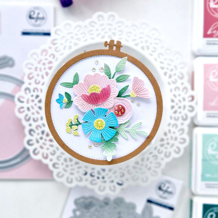 Embroidered Blooms stencil