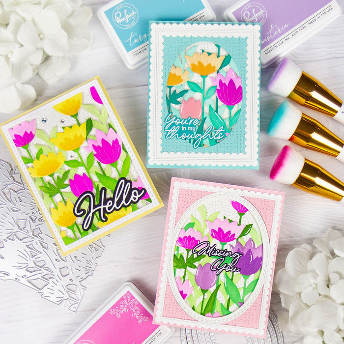 Floral Field stencil