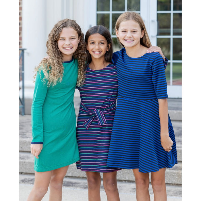 Florence Eiseman Knit Stripe Tie Dress 5T