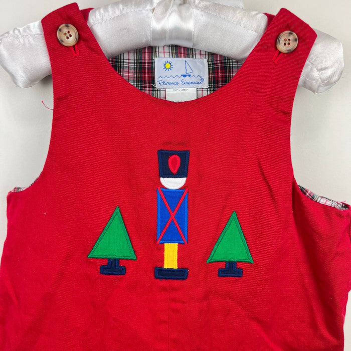 Florence Eiseman Red Longall with Applique Soldier 18 Months