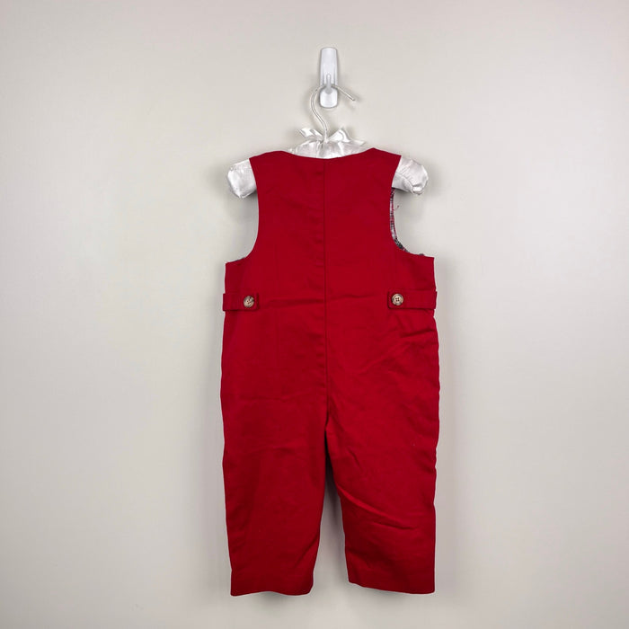 Florence Eiseman Red Longall with Applique Soldier 18 Months