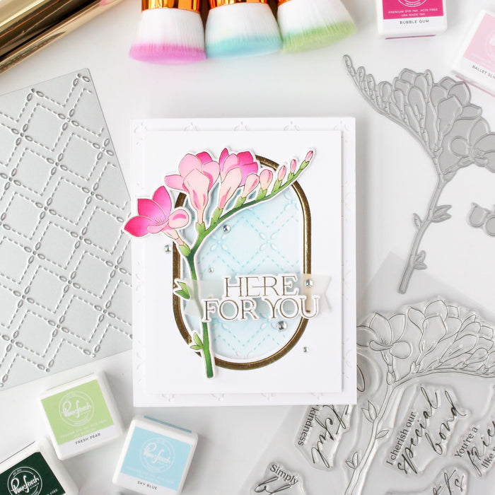 Freesia Flourish press plate