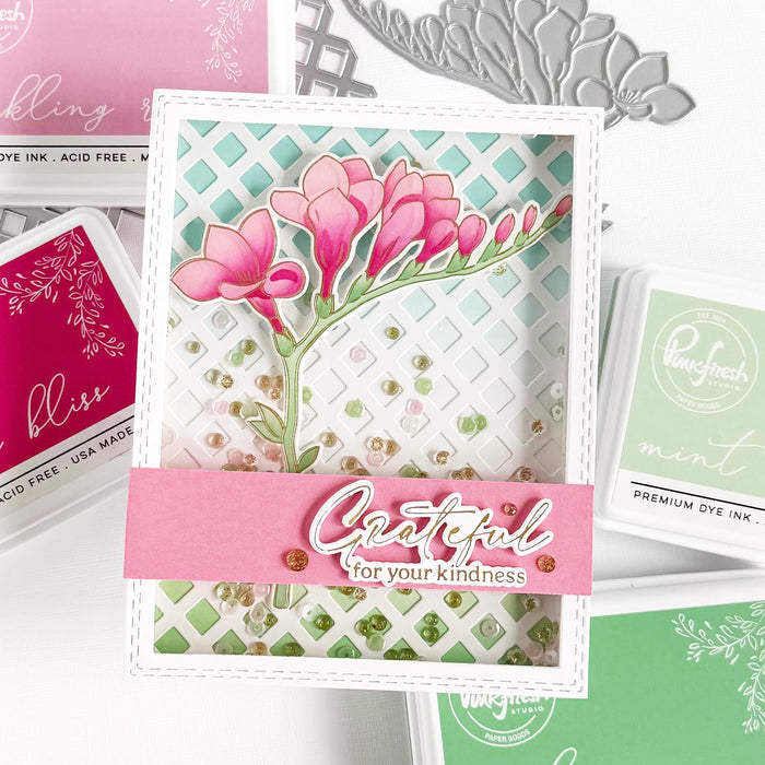 Freesia Flourish stencil