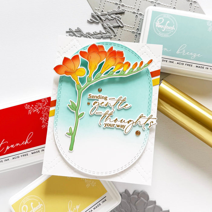 Freesia Flourish stencil