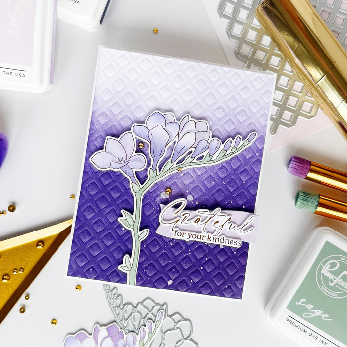 Freesia Flourish stencil