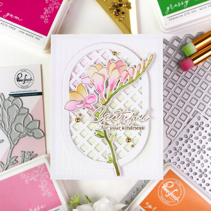 Freesia Flourish stencil