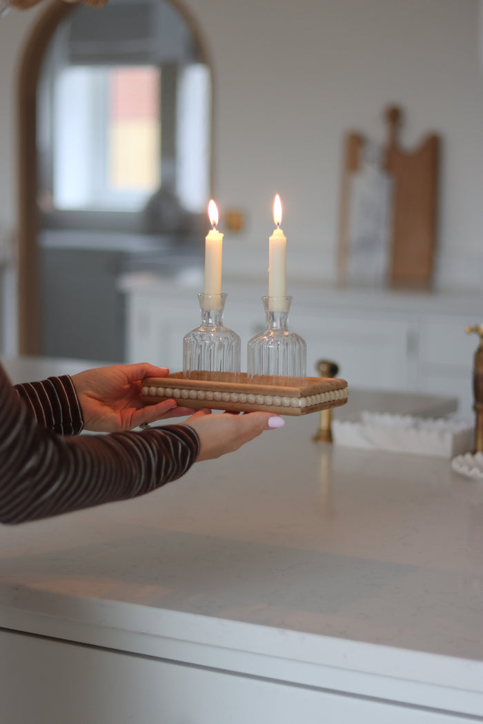 Glass Candle Tray Bundle