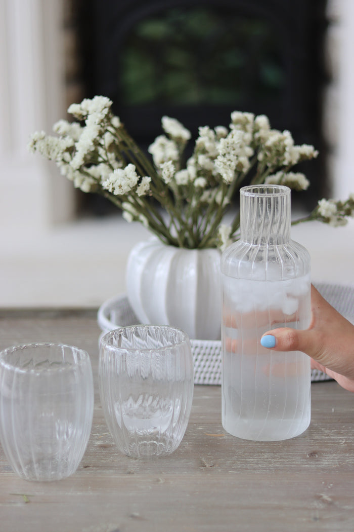 Glass Carafe - Rippled