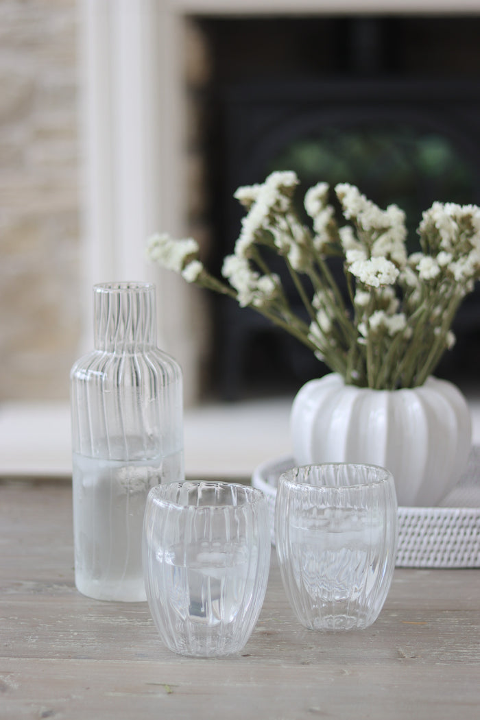 Glass Carafe - Rippled