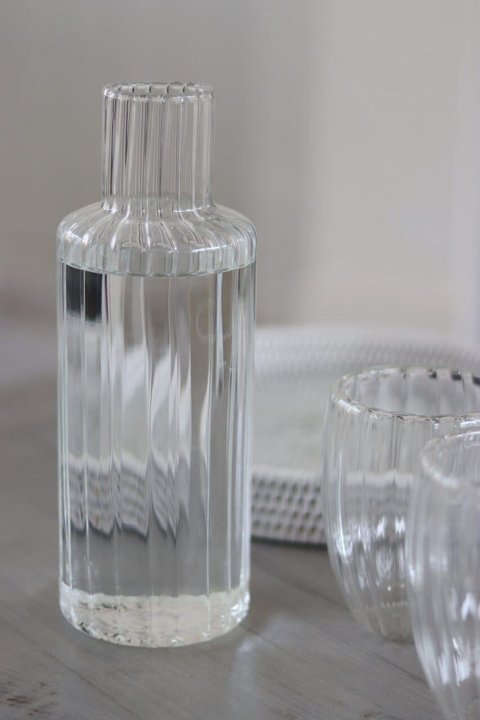 Glass Carafe - Rippled