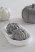 Grey Stone Resin Pumpkins - Small 2Pc Set