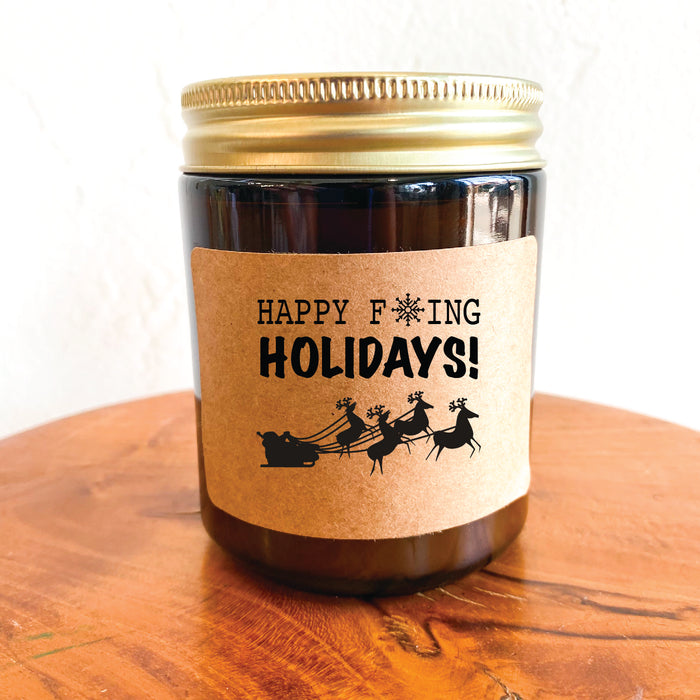 Happy F*ing Holidays | Funny Christmas Candle - Rebel Villa