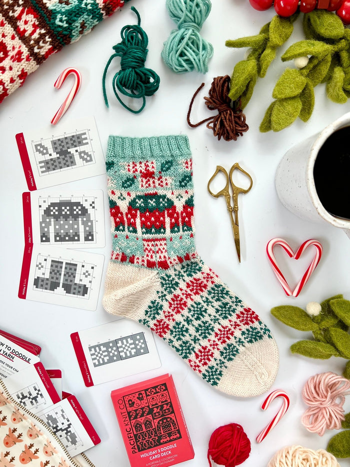 Pacific Knit Co. Holiday 3 Doodle Card Expansion Deck -  | Accessories at Michigan Fine Yarns