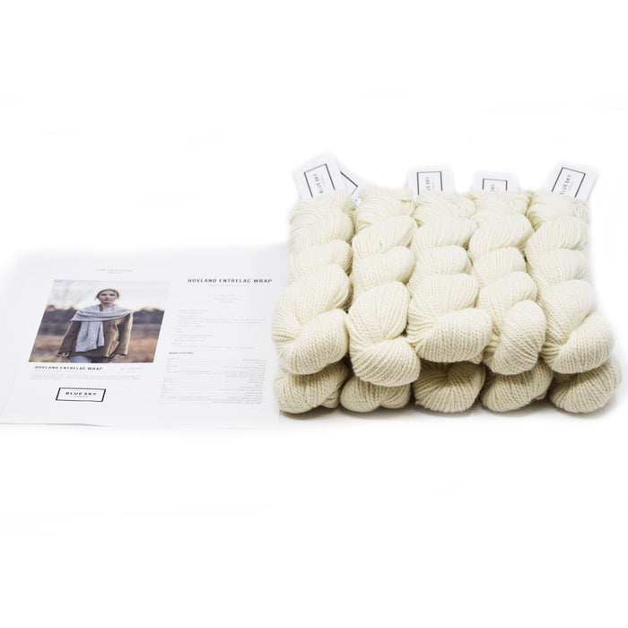Blue Sky Fibers Hovland Entrelac Wrap Kit -500 - Natural White 40230954 | Kits at Michigan Fine Yarns