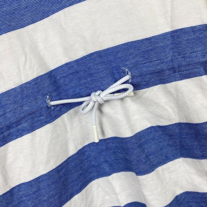 Jacadi Paris Girls Blue & White Striped Dress 4T
