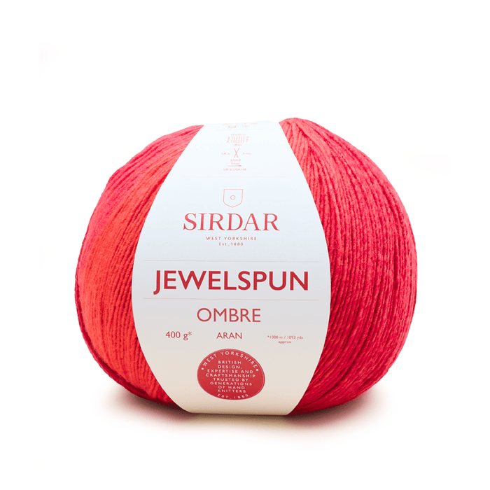 Sirdar Jewelspun Ombre - 102 - Crimson Sunset 5054714621025 | Yarn at Michigan Fine Yarns